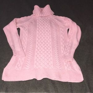 Talbots Cotton Wool and Cashmere Light Pink Sweater Minidress/Tunic